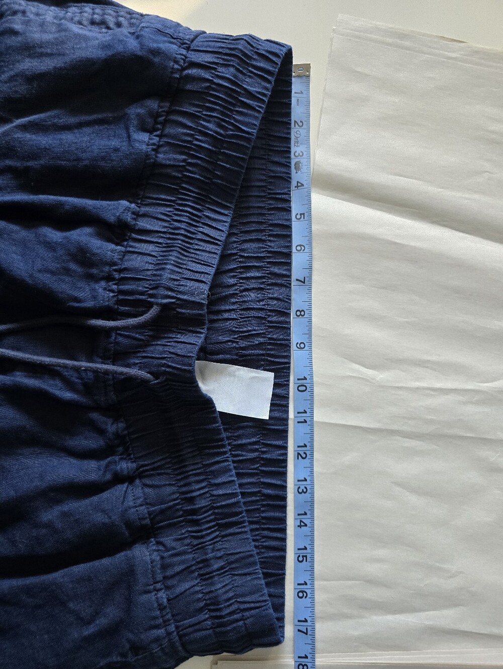 Quince European Linen Wide-Leg Pants Deep Navy XL - Picture 5 of 8